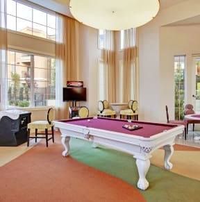Resident Clubhouse and Game room with Pool Table