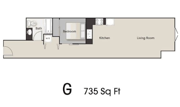 7 Hills Apartments in Seattle, Washington G Floor Plan