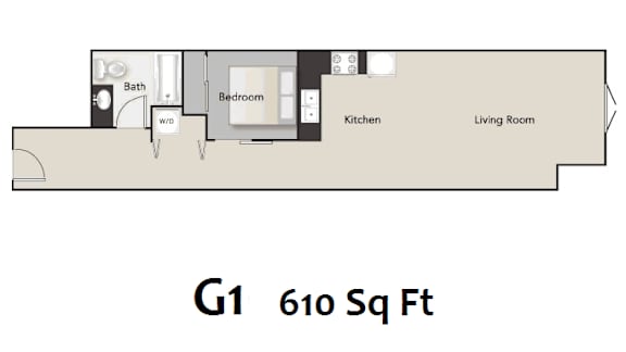 7 Hills Apartments in Seattle, Washington G1 Floor Plan