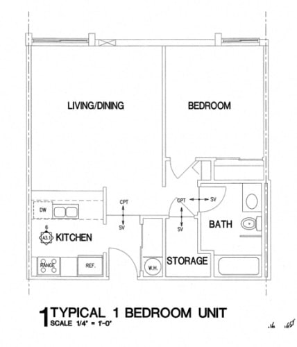 Floor Plan  1 Bedroom