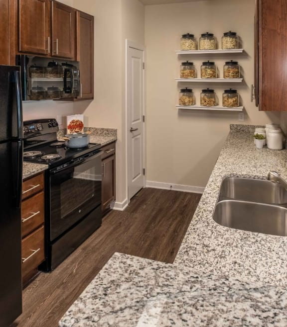 Granite Countertop Kitchen at Abberly CenterPointe Apartment Homes, Virginia, 23114
