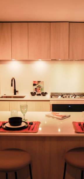 the kitchen is clean and ready for us to use