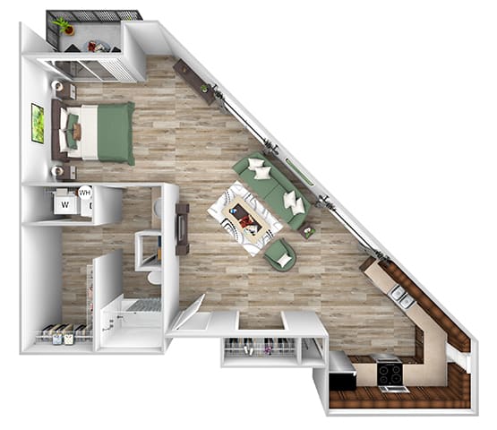 bedroom floor plan an in 1 bed 1 bath