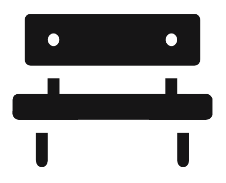 a silhouette of a couch