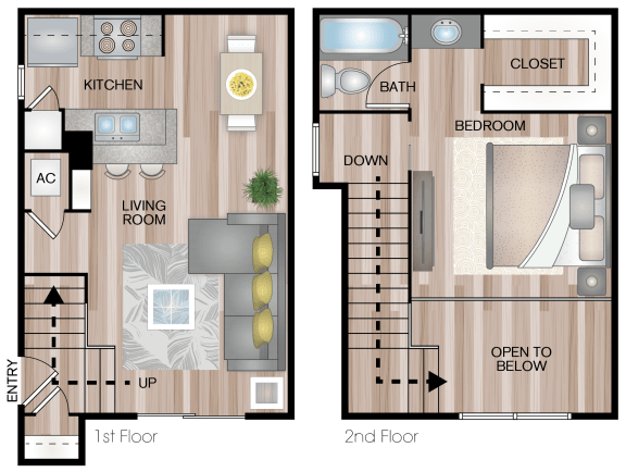 A1 | 1 Bed / 1 Bath | 624 Sq Ft at The Escapade, San Antonio, TX