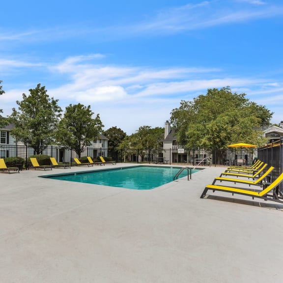 the pool at the apartments for rent