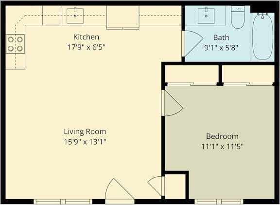 A floor plan for a Sunnyvale, California property shows a living room, kitchen, bathroom, and bedroom.