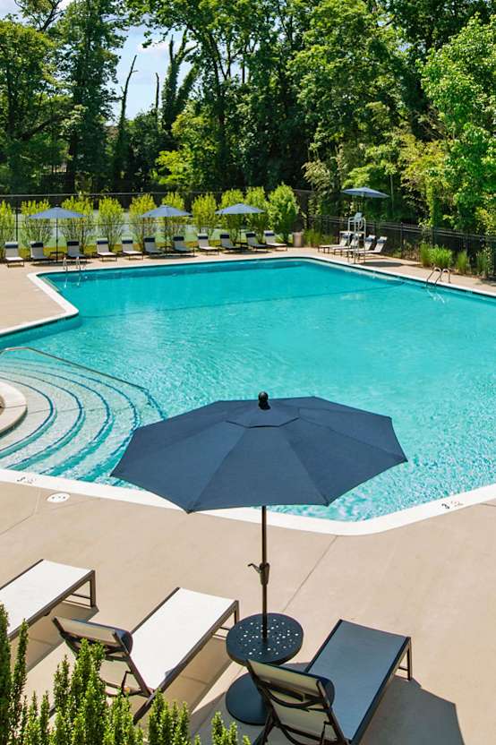 Pool Side Relaxing Area at Padonia Village Apartments, Timonium, Maryland