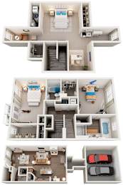 3 Bed 2 Bath Floor Plan | 2,394 Sq. Ft. at Sterling Manor in Virginia, 23185