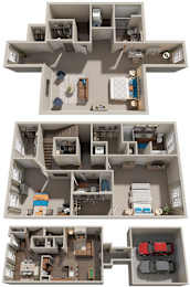 3 Bed 3.5 Bath Floor Plan | 2,426 Sq. Ft. at Sterling Manor in Williamsburg, VA, 23185