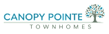 A logo with the text "CANOPY POINTE TOWNHOMES" and a tree graphic.