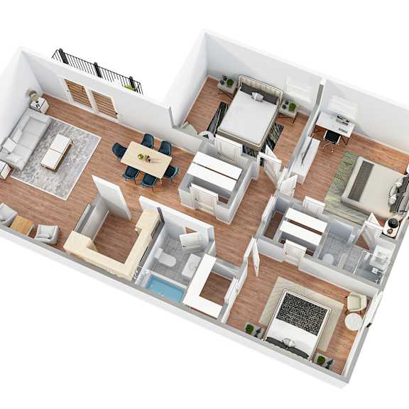 3 bedroom Floorplan at Kensington House, Maryland
