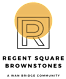 a logo with a yellow circle and a black background