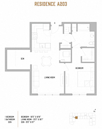 A floor plan for a residence by Rose Hall.