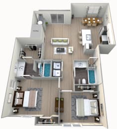 Floor Plan  2-Bedroom floor plan