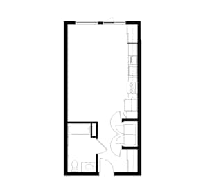 Studio F Floor Plan at Victory Northgate Apartments, Seattle, Washington