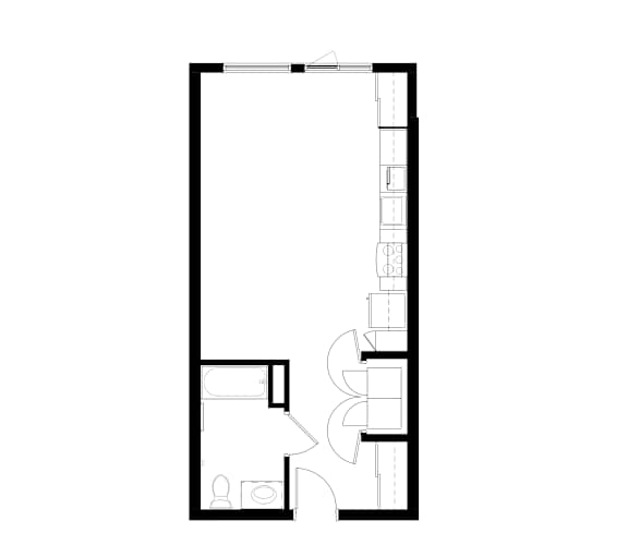 Studio F Floor Plan at Victory Northgate Apartments, Seattle, Washington