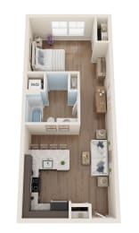 0 Bed 1 Bath Floor Plan at Atlantic Pointe, Brunswick, ME 04011