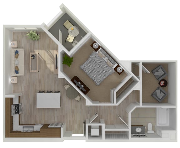 A8 Floor Plan at The Lofts at Carlsbad Village, Carlsbad, CA