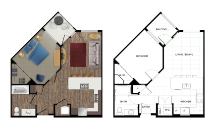 Floor Plan  a floor plan and a floor layout with two different layouts