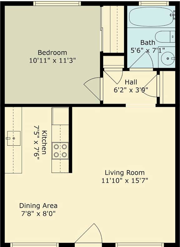 A floor plan for a unit at 401 East Poplar Avenue, San Mateo, CA 94401 is displayed.