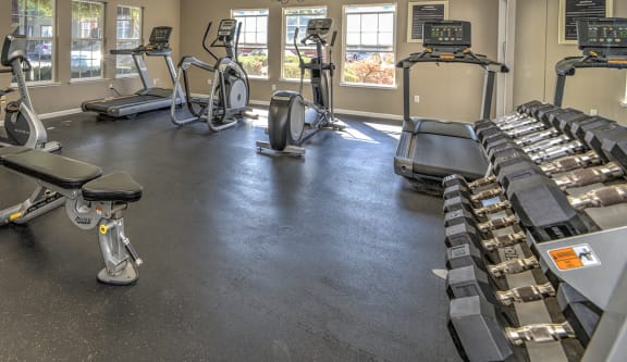 Fitness Center Equipment at Sunset Summit, California, 95765