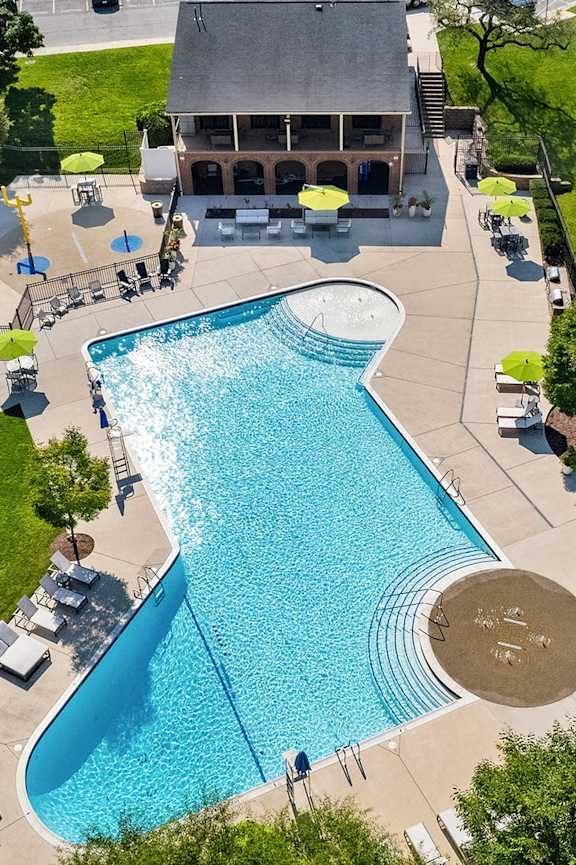 Pool Side Relaxing Area at Courthouse Square Apartments, Towson