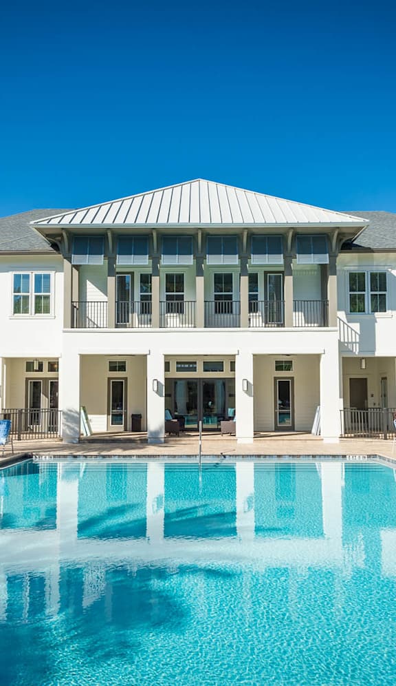 take a dip in the resort style pool at Alaqua Apartments, Florida, 32258