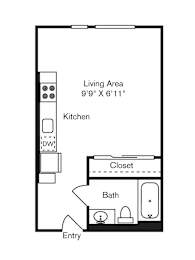 St Luke's Apartments in Seattle, Washington Studio Floor Plan