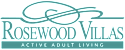 The image is a logo for Rosewood Villas Active Adult Living.