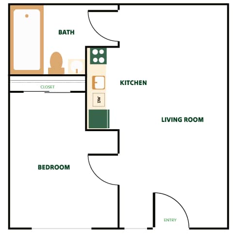 Floor Plan  a floor plan of a house with a bedroom and a living room