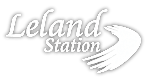 A logo with the words "Leland Station" and a stylized wing.