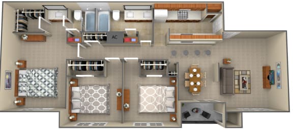 Floor Plan  3-bedroom floor plan