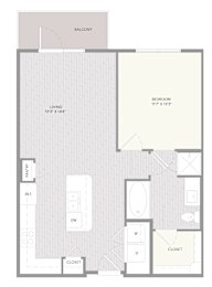 A7 floor plan with labeled rooms.
