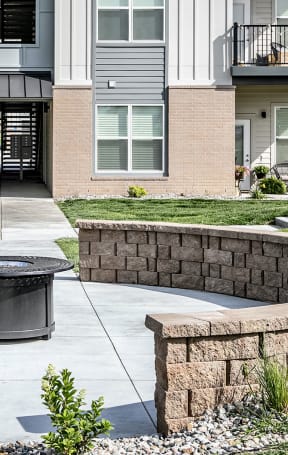 Outdoor fire pit at Tiburon Ridge, Omaha, NE 68136