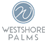 The image is a logo of Westshore Palms.