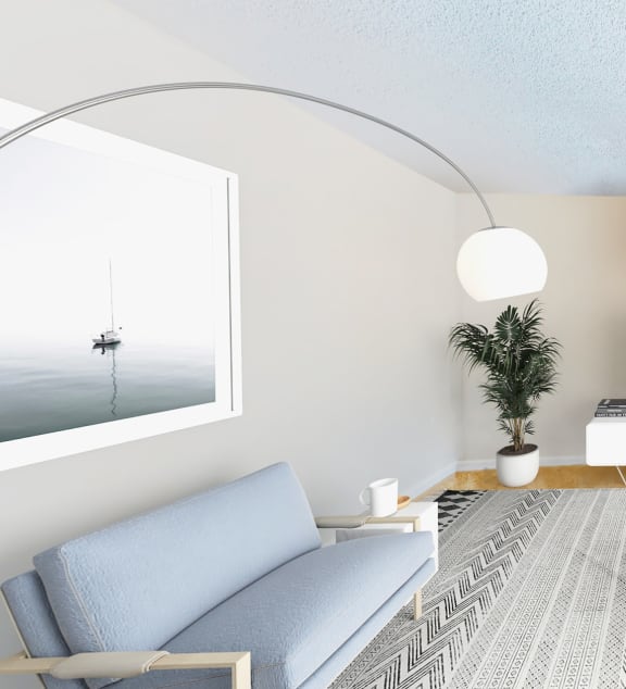 Living room  at Pleasanton Glen Apartments, Pleasanton, CA