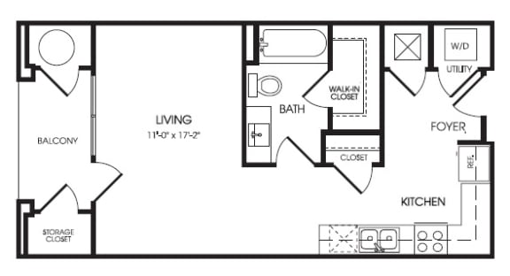 Gershwin floor plan at The Manhattan Tower and Lofts, CO, 80202