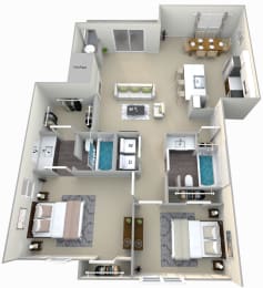 Floor Plan  2-Bedroom floor plan