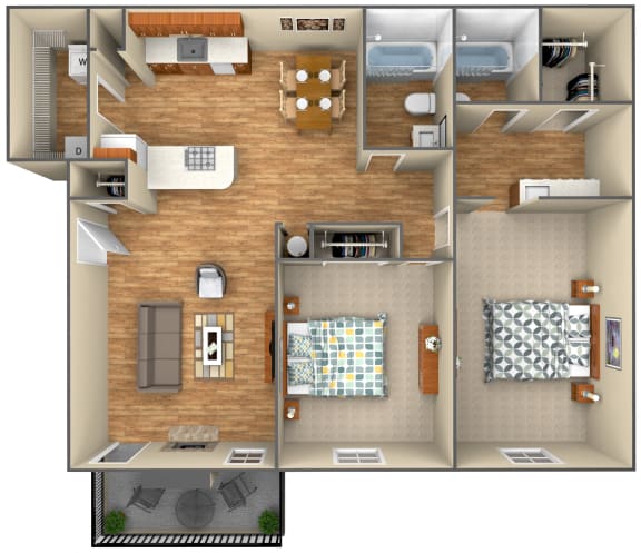Floor Plan  2-Bedroom floor plan