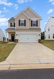 a house with a long driveway