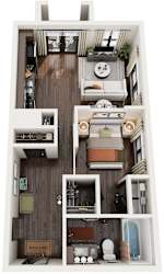 1 Bed 1 Bath | 743 Sq. Ft. at 17 Broad in Chattanooga, 37408