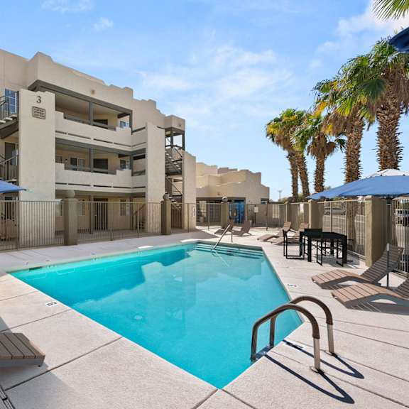 Pool at Silver Cliffs Apartments in Bullhead City Arizona