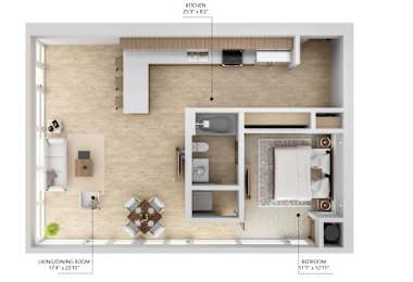 A8 Floor Plan at City Square Lofts, Iowa