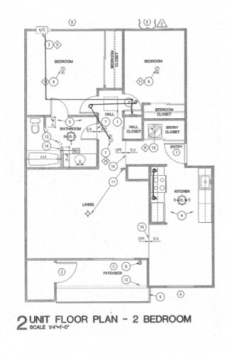 Floor Plan  2 Bedroom Unit