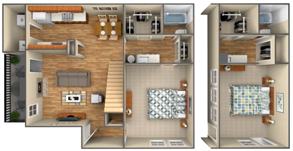 Floor Plan  2-Bedroom floor plan