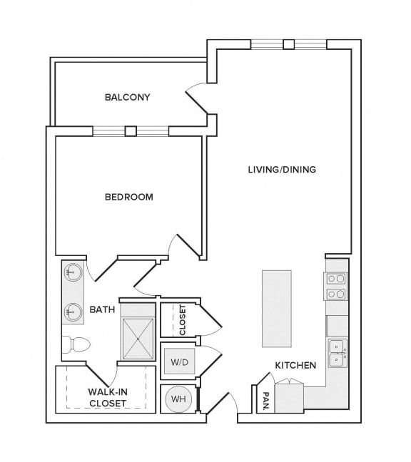 1 bedroom 1 bathroom floorplan