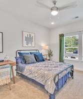 small room with a rack with exercise balls on it at spire luxury apartments in charlotte nc