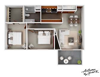 B1 Floor Plan at Autumn Park, Sioux Falls, SD