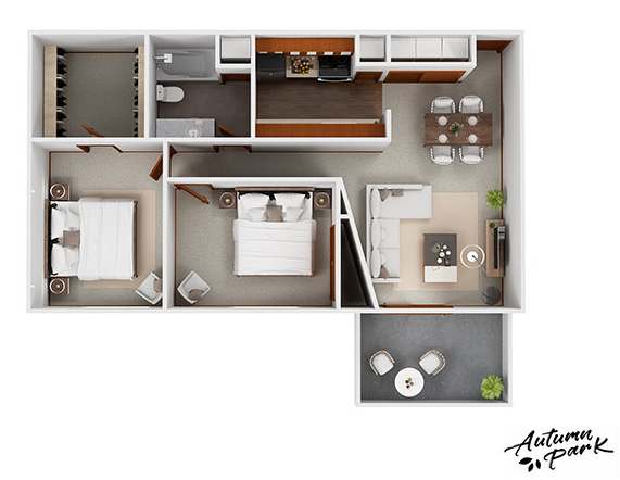 B1 Floor Plan at Autumn Park, Sioux Falls, SD